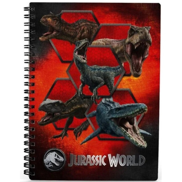 LIBRETA EFECTO 3D CARNIVOROUS JURASSIC WORLD